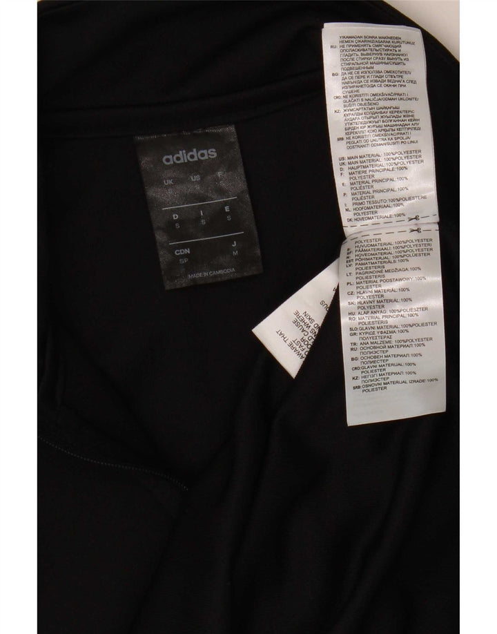 Adidas Mens Climalite Zip Neck Jersey Chándal Top Pequeño Poliéster Negro