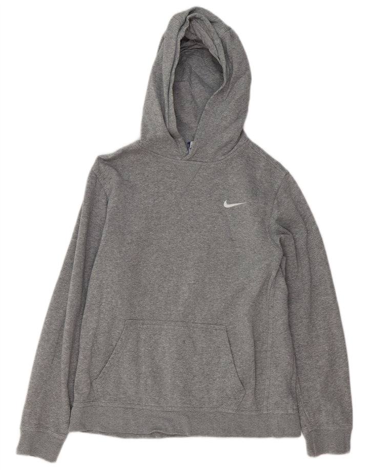 NIKE Sudadera con capucha para niños 13-14 años XL Gris Algodón