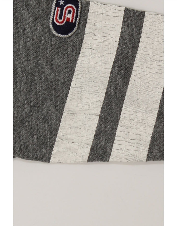 Superdry Top gráfico para mujer manga 3/4 UK 44 Algodón gris medio