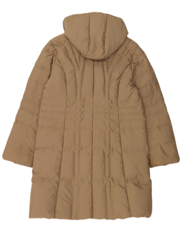 Sergio Tacchini Abrigo acolchado con capucha para mujer UK 46 Large Beige