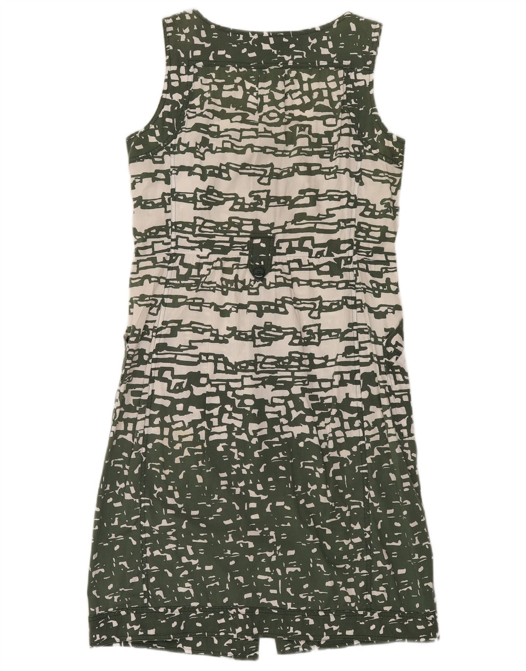 MARELLA Vestido camisero sin mangas para mujer UK 40 Verde medio Geométrico