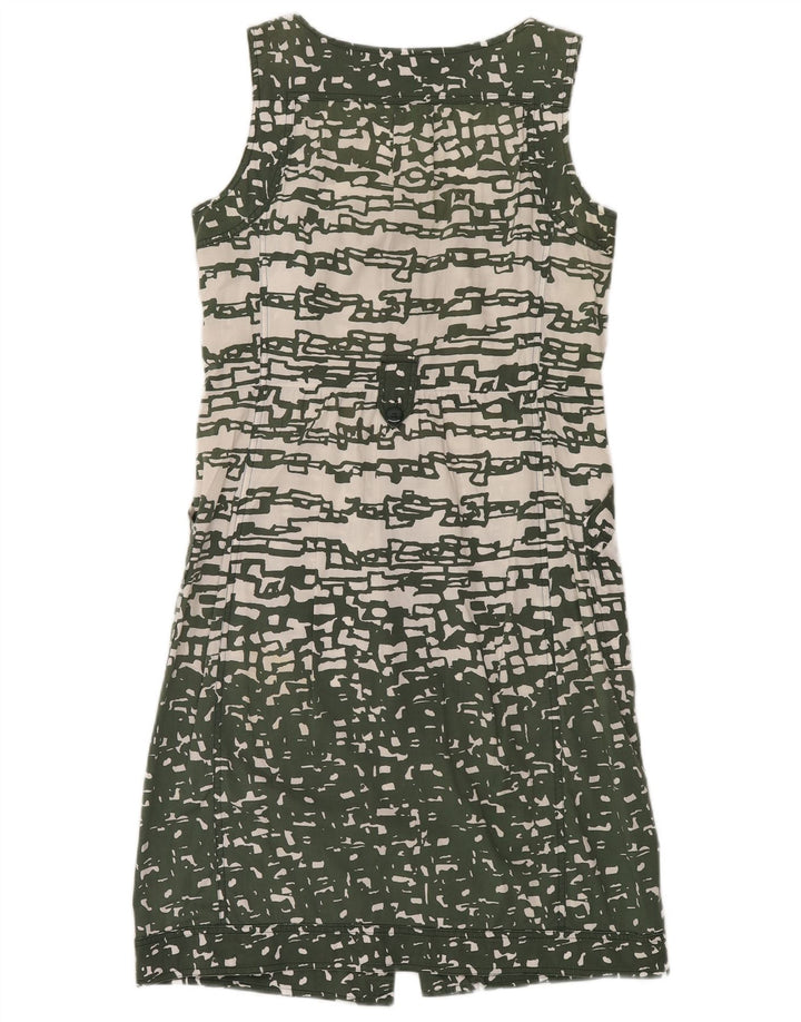 MARELLA Vestido camisero sin mangas para mujer UK 40 Verde medio Geométrico