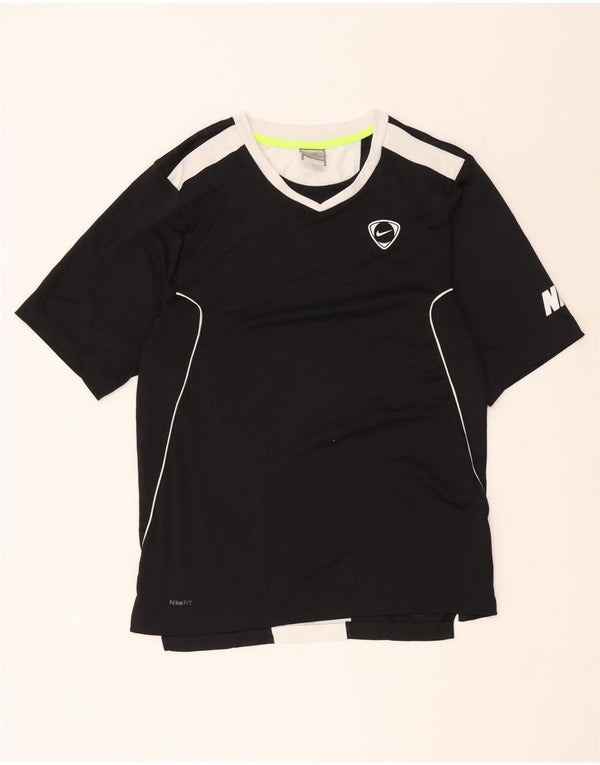 Nike Camiseta gráfica para hombre UK 36/38 Small Negro Colorblock Poliéster