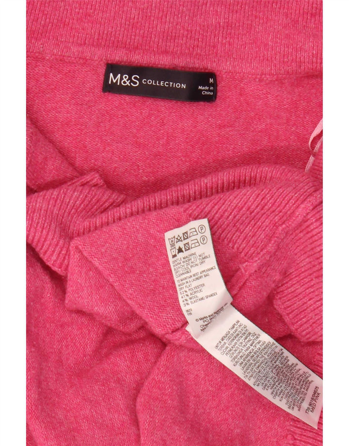 Marks & Spencer Jersey tipo polo para mujer UK 40 Poliéster rosa medio