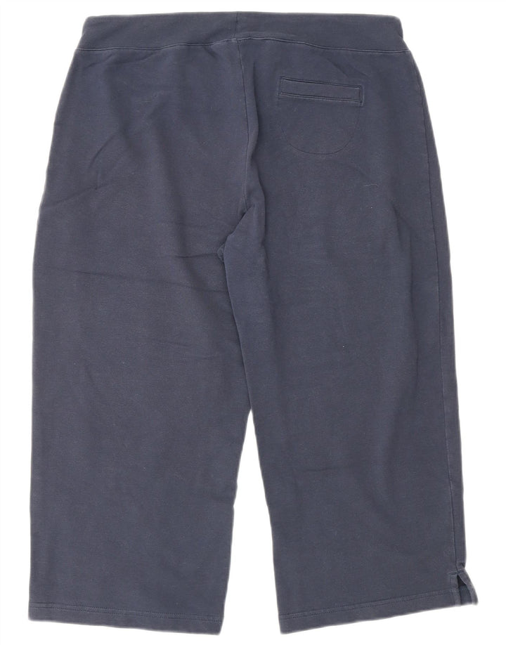 ELLESSE Pantalones Capri de Chándal para Mujer UK 12 Medium Azul Marino Algodón