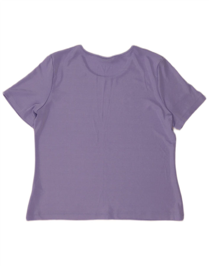Marks & Spencer Camiseta para Mujer Top UK 46 Grande Poliéster Morado