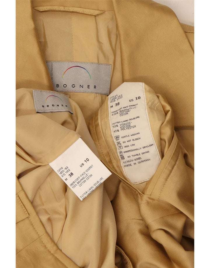 BOGNER Conjunto de falda de 2 piezas con 4 botones para mujer US 10 Grande W29 Algodón beige