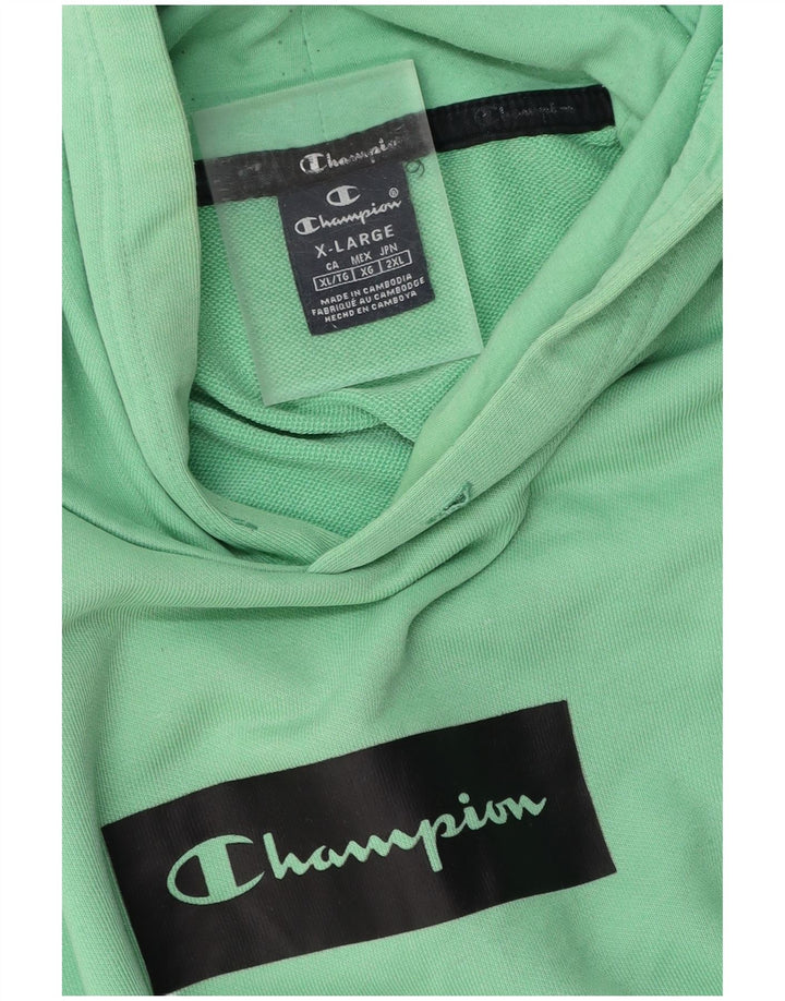 CHAMPION Jersey con capucha gráfico para hombre XL Verde