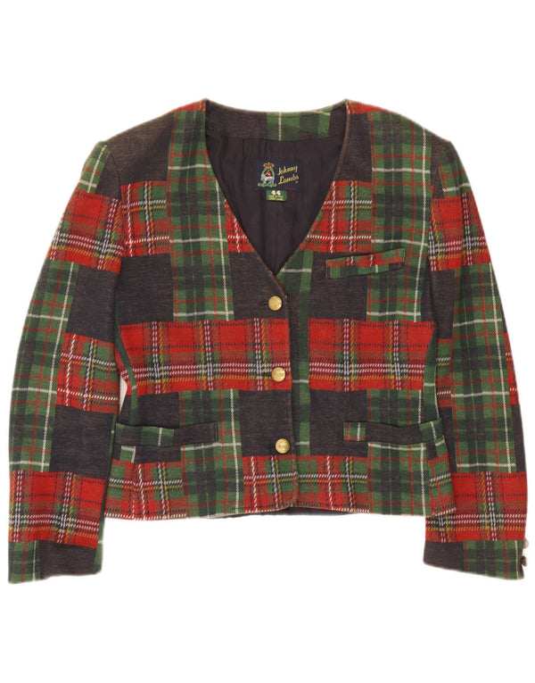 Johnny Lambs Chaqueta corta para mujer IT 44 Medium Multicolor Check