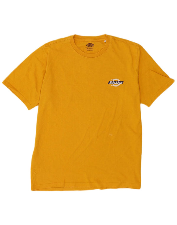 Dickies Hombre Camiseta Gráfica Top XL Algodón Amarillo
