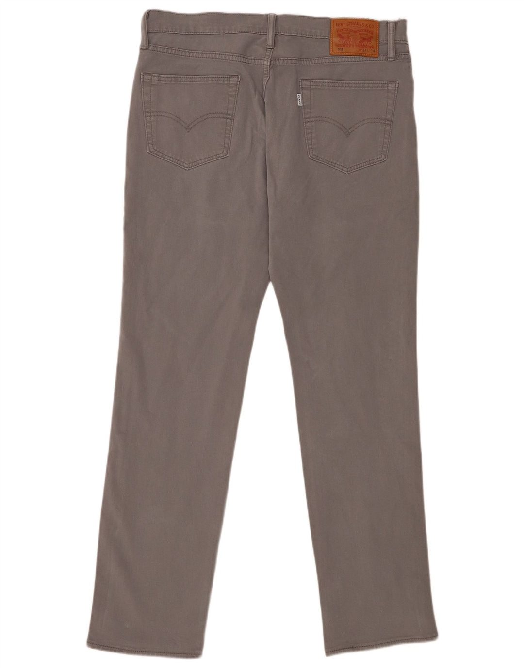 Levi's Hombre 511 Slim Jeans W34 L34 Algodón Gris