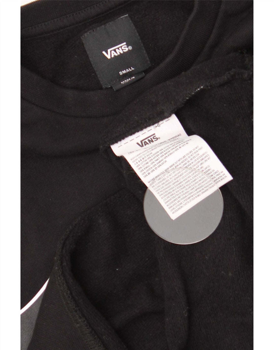 Vans Boys Graphic Sudadera Jumper 8-9 años Pequeño Algodón Negro