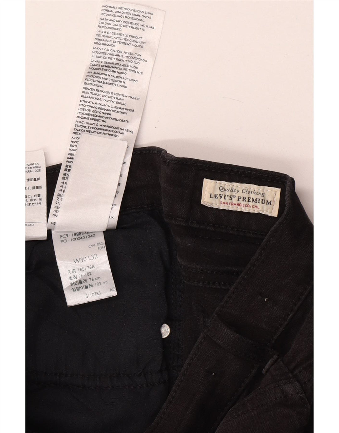 Levi's Jeans rectos de talle alto 724 para mujer W30 L30 Algodón negro