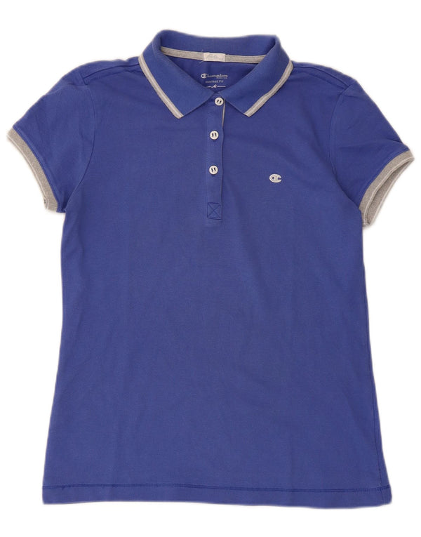 Champion Heritage Fit Polo para mujer UK 40 Azul medio Colorblock