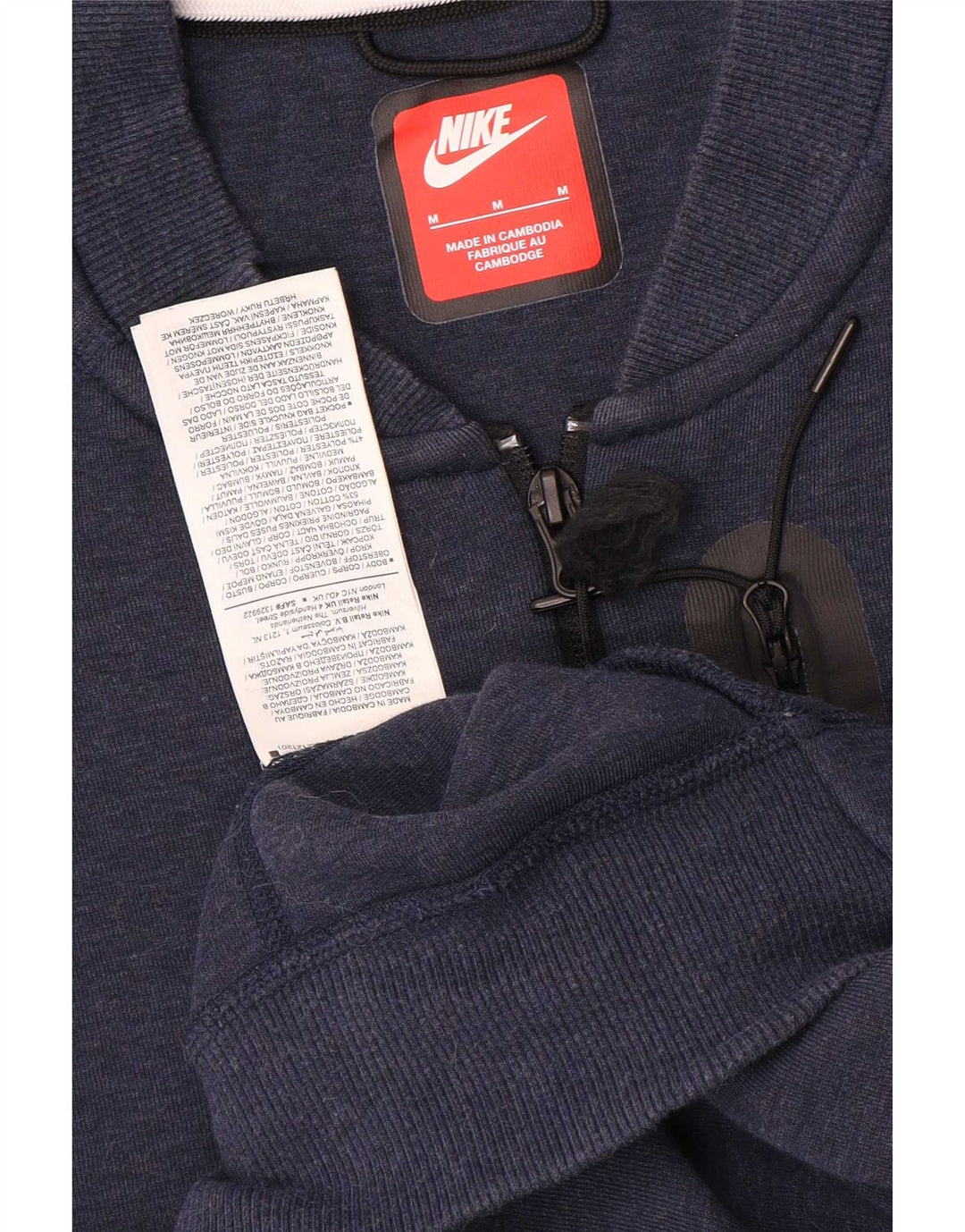 Nike - Chaqueta de chándal para hombre, color azul marino mediano, algodón