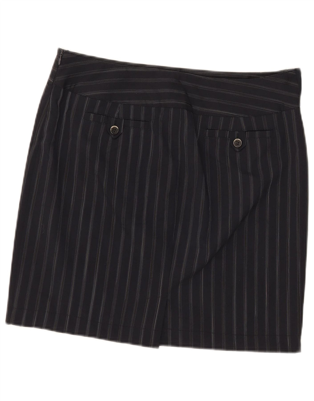 Marella Minifalda para mujer UK 12 Medium W32 Azul marino Poliéster a rayas