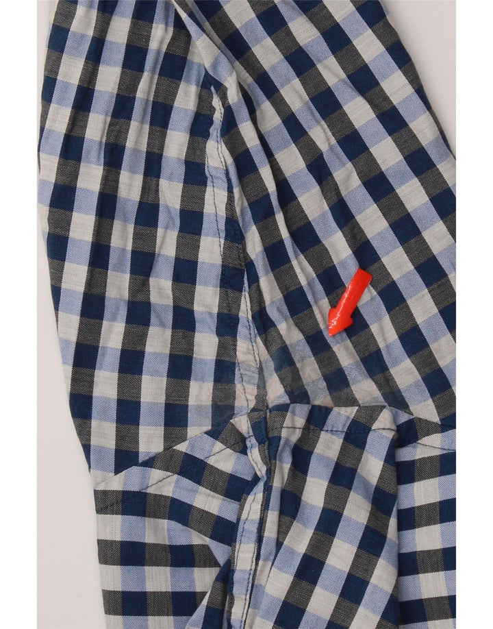 Camisa Gant Regular Fit para hombre Talla 39/40 15 1/2 Algodón a cuadros azul mediano