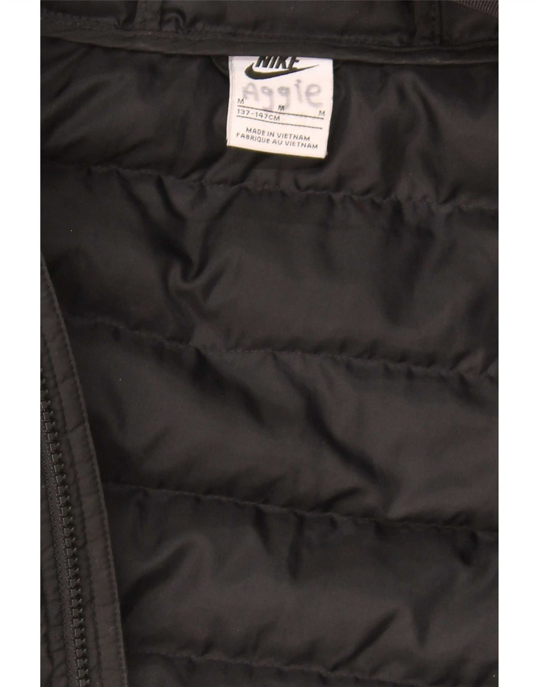 Nike Chaqueta acolchada con capucha para niño 10-11 años Mediana Negro Poliéster