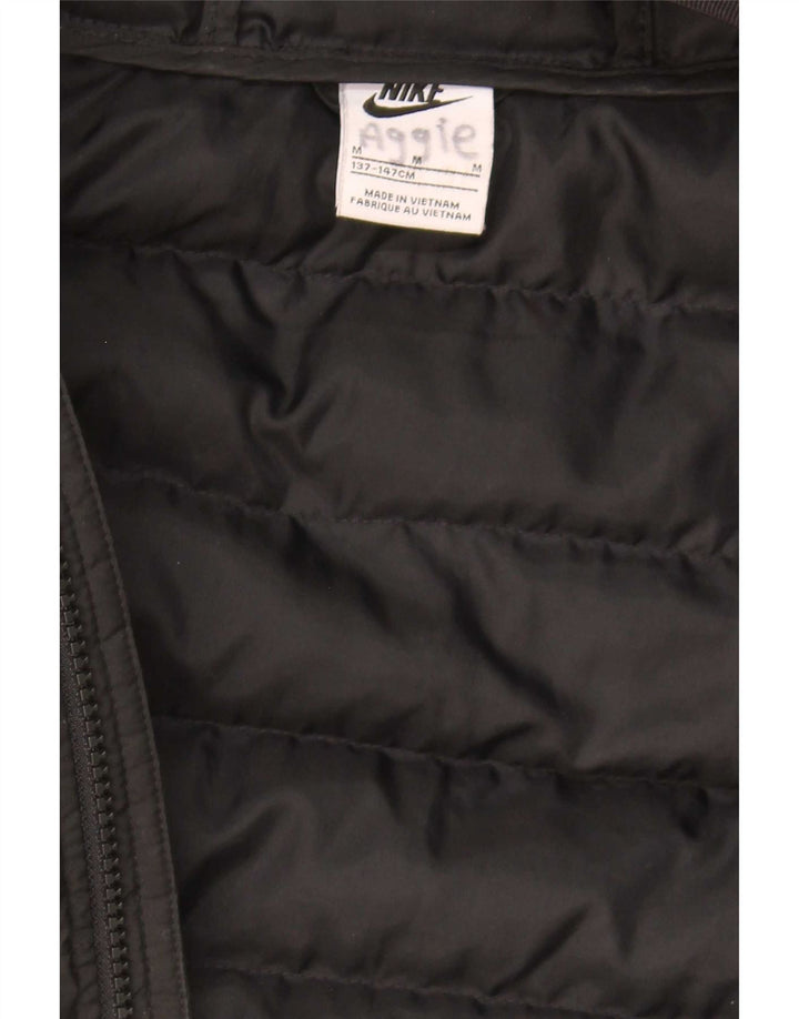 Nike Chaqueta acolchada con capucha para niño 10-11 años Mediana Negro Poliéster