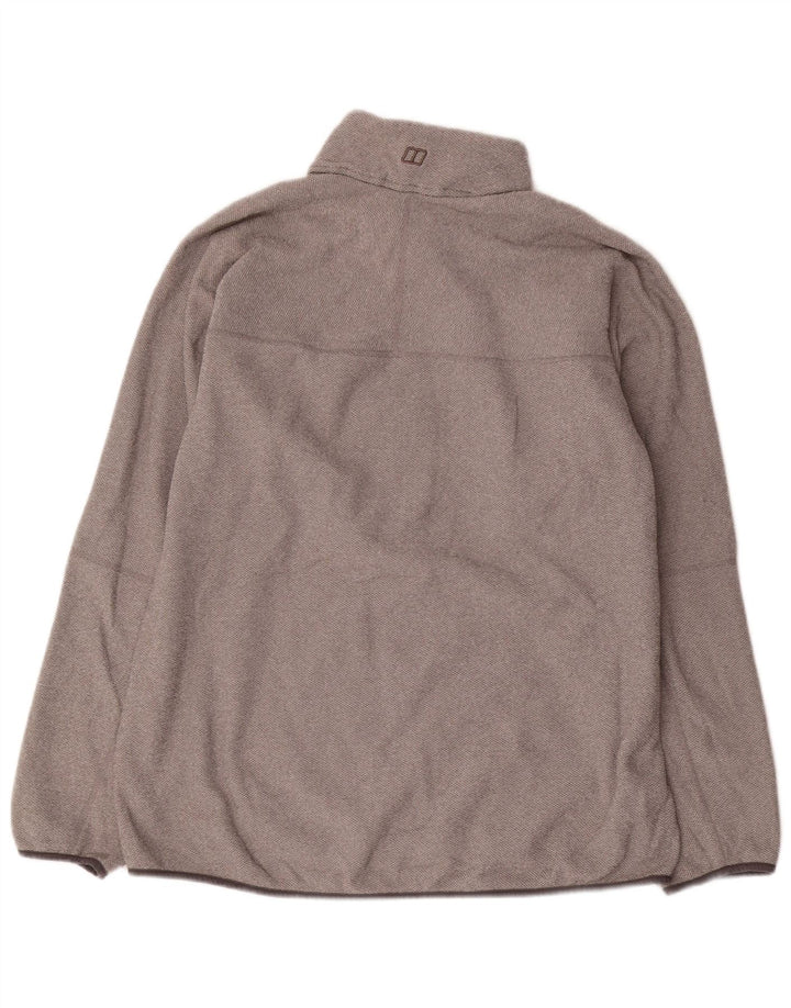 Berghaus - Sudadera con cuello y cremallera para hombre, talla 2XL, poliéster gris