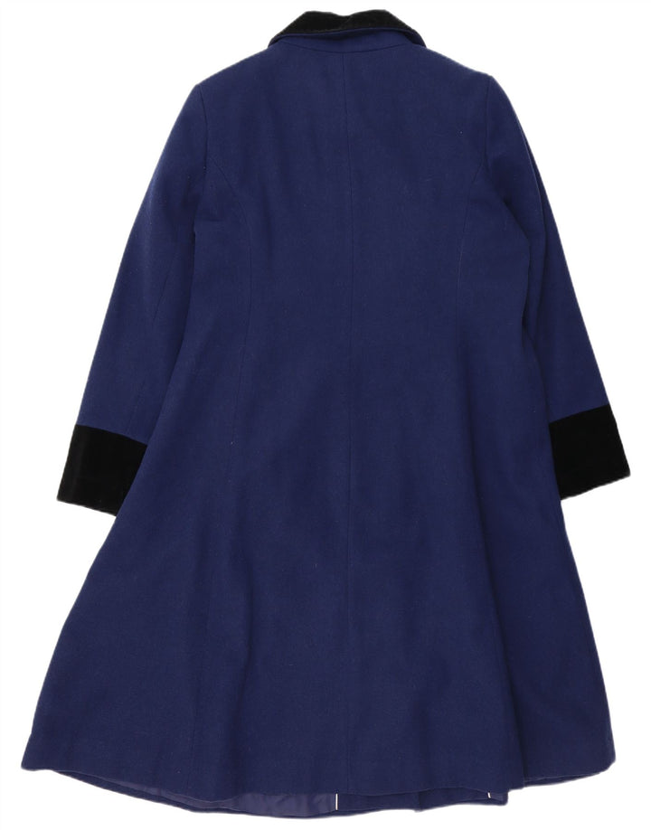 Monsoon Abrigo de doble botonadura para mujer UK 46 Lana azul grande