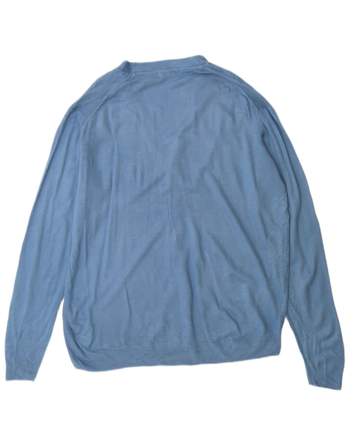 James Pringle Suéter tipo cárdigan para hombre XL Azul