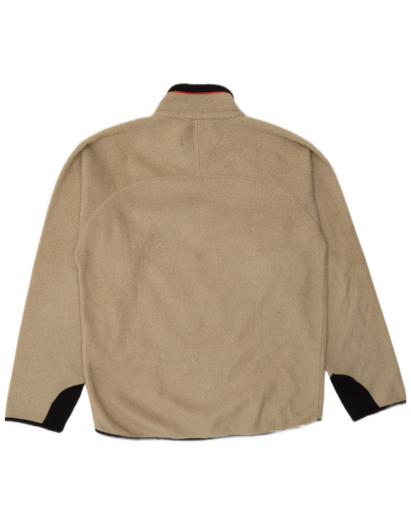 Fila Chaqueta polar para hombre UK 40 Large Beige Colorblock Poliéster