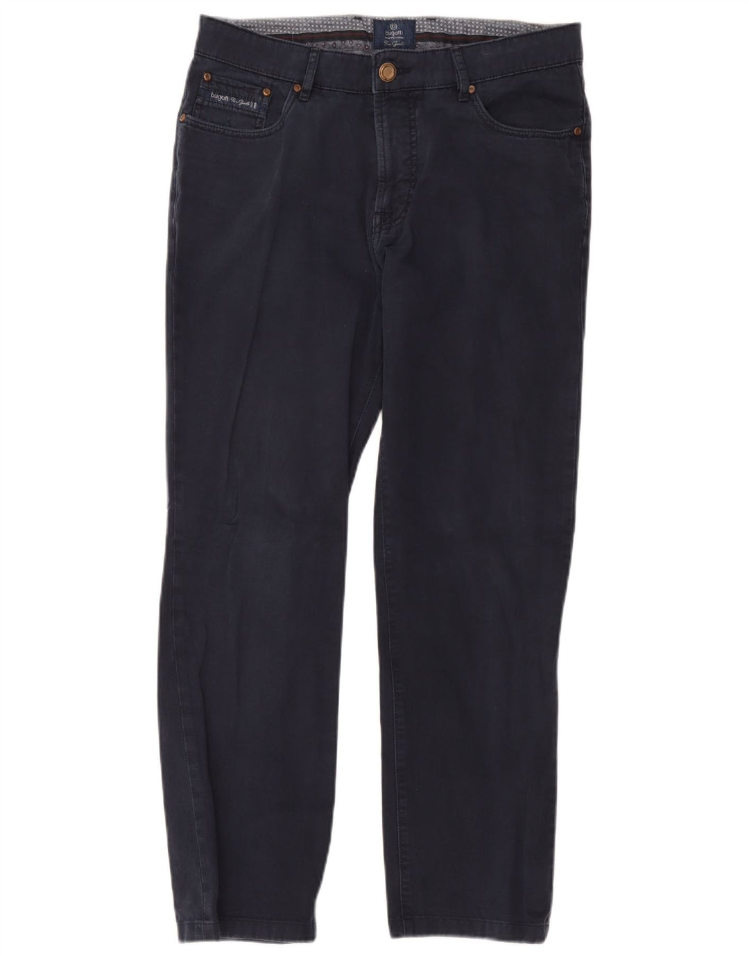 Bugatti Pantalones Casuales Rectos Para Hombre W34 L29 Azul Marino