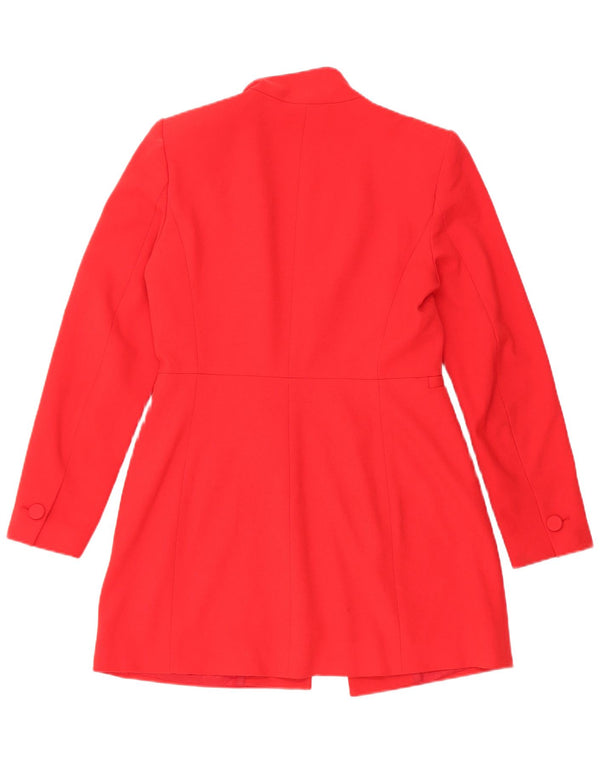 Zara Chaqueta Blazer Mujer UK 44 Poliéster Rojo Mediano