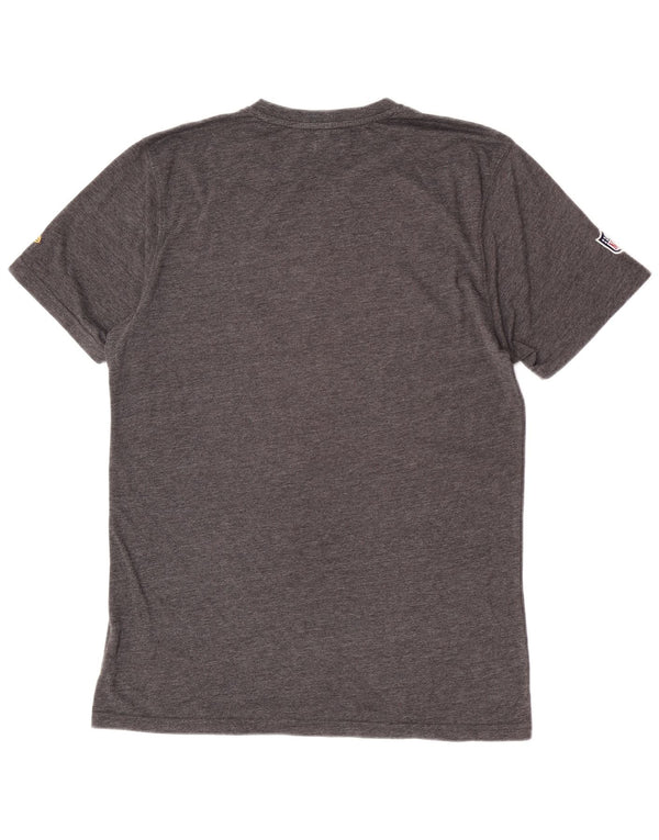 New Era Camiseta gráfica para hombre Top grande de algodón gris