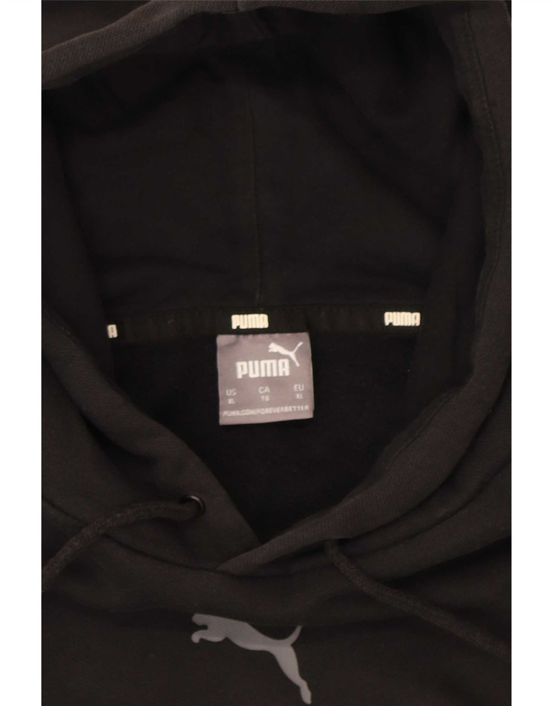Puma Sudadera con capucha gráfica para hombre XL Negro