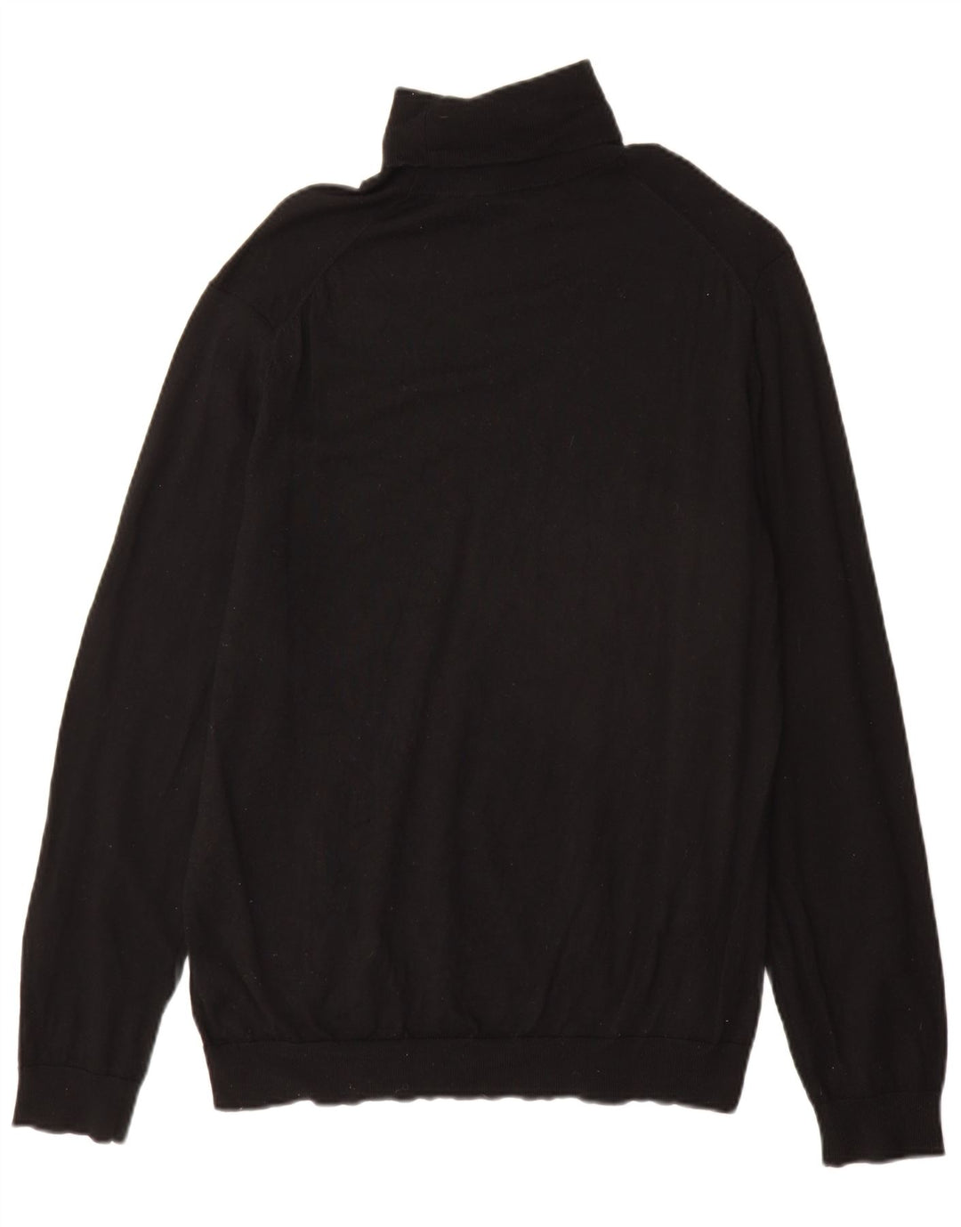 Marks & Spencer Jersey con Cuello Redondo para Hombre XL Lana Merino Negra