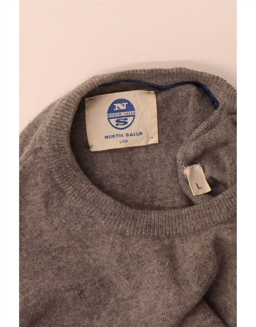 North Sails Jersey De Cuello Redondo Para Hombre De Lana Gris Grande