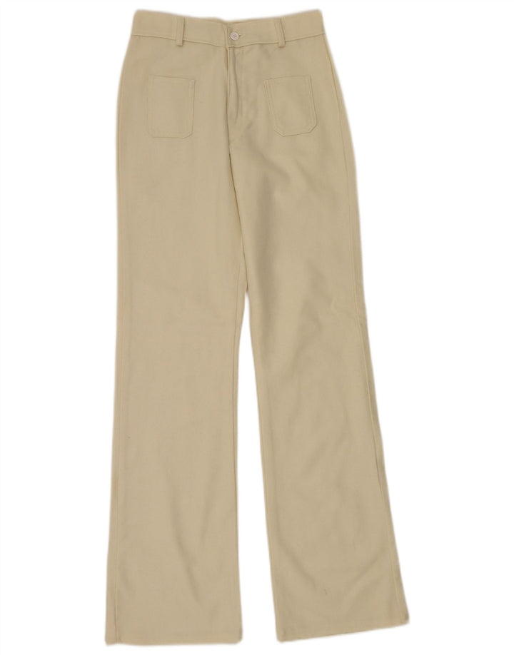 Vintage mujer bootcut pantalones casuales EU 40 Medio W30 L33 Beige