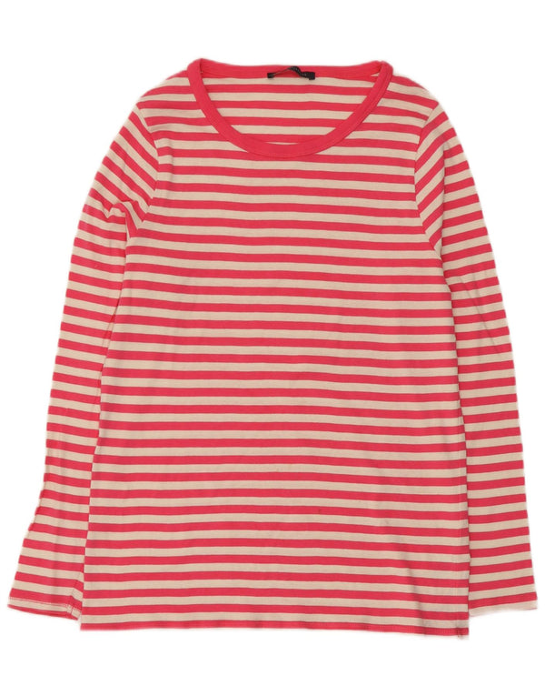 Marks & Spencer Top para mujer de manga larga UK 46 Algodón a rayas rosa grande