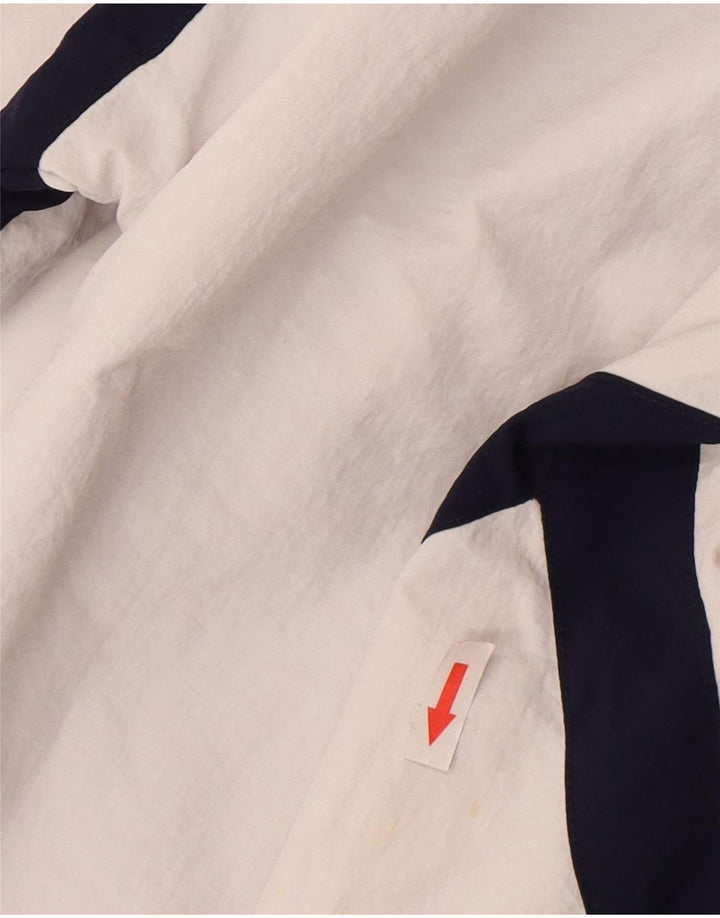 Fila Chaqueta anorak con gráfico extragrande para niños 5-6 años 2XS Bloque de color blanco