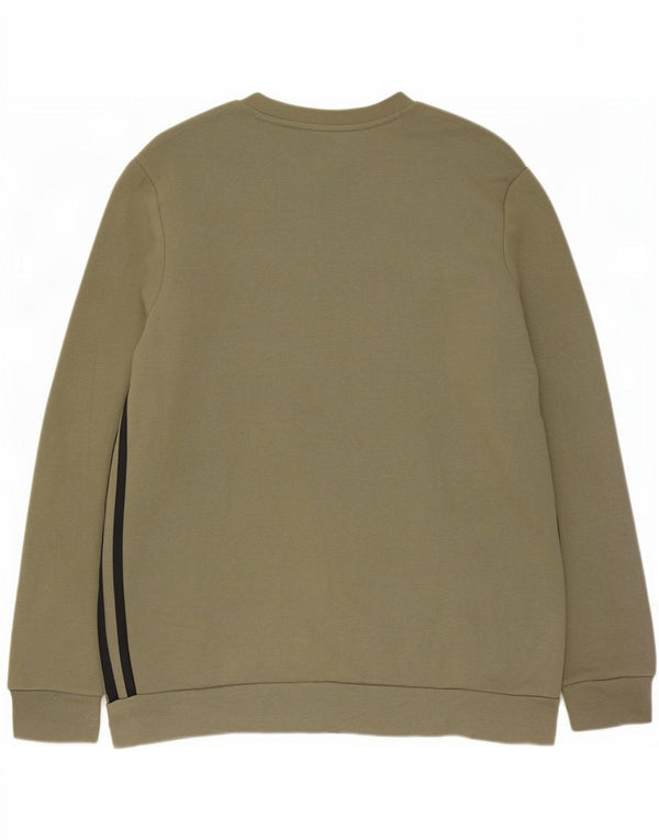 Adidas Hombre Sudadera Jumper Large Caqui Algodón