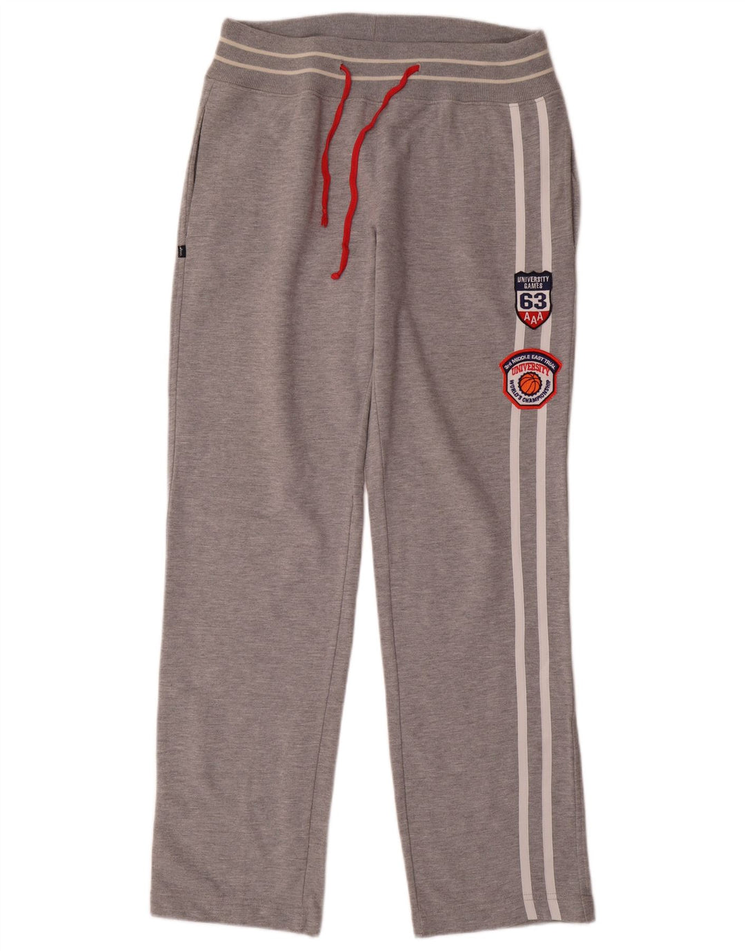 ASICS Pantalones de chándal para hombre de algodón moteado gris grande