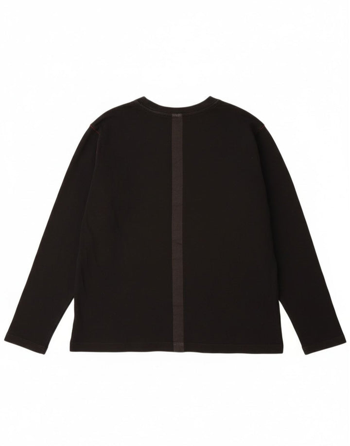 Murphy & Nye Mens Graphic Top Manga Larga 2XL Algodón Negro