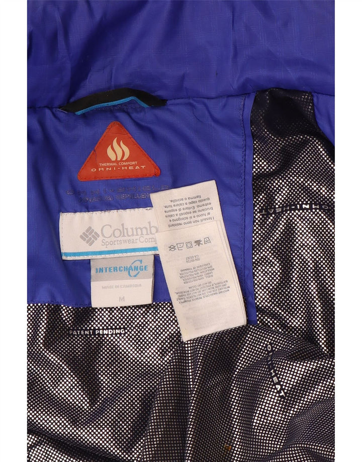 Columbia Chaqueta acolchada con forro intercambiable para mujer UK 44 Poliéster azul medio