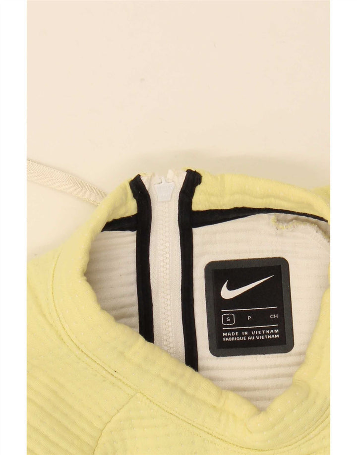 Nike Mujer Crop Sudadera Jumper UK 10 Small Amarillo