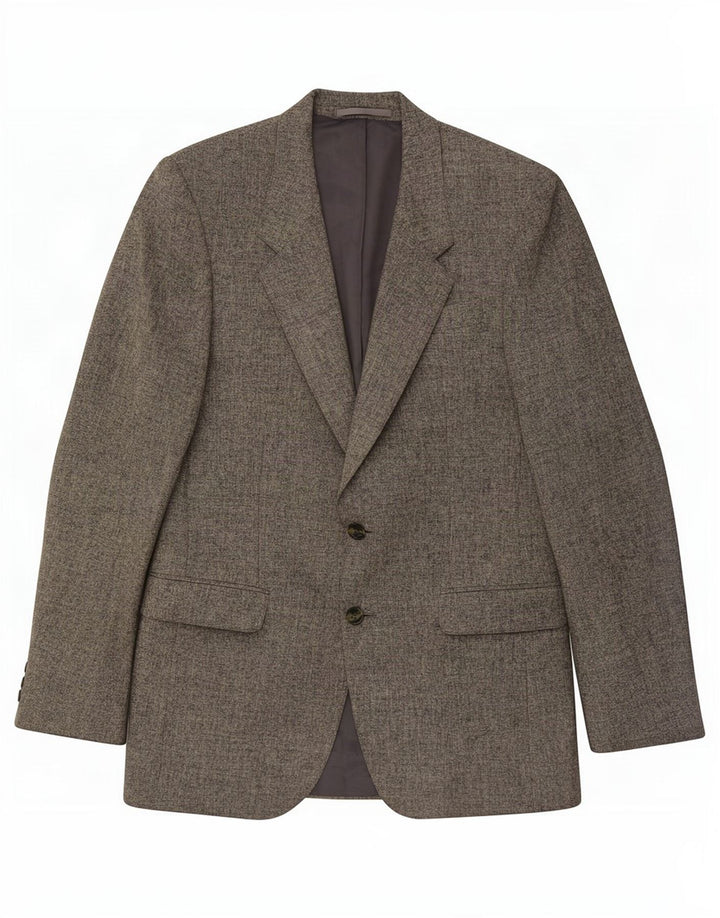 Wellington Chaqueta tipo blazer de 2 botones para hombre UK 38 Lana moteada gris medio