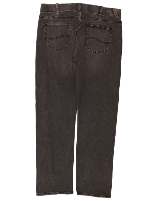 Vaqueros rectos ajustados para hombre Lee W36 L32 Algodón gris
