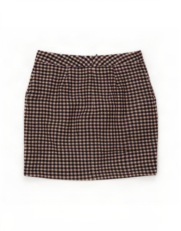 Marks & Spencer Minifalda para mujer UK 10 Small W29 Acrílico de cuadros burdeos