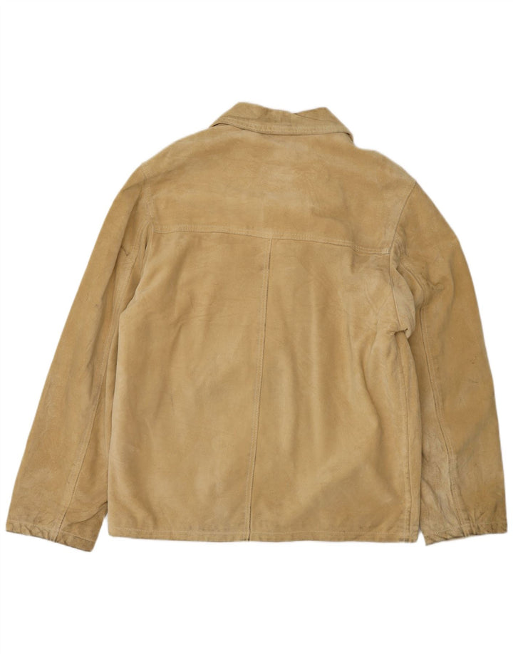 CONBIPEL Chaqueta de ante para hombre UK 40 Large Beige Leather