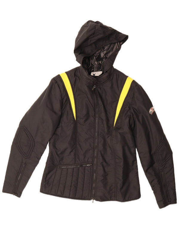 La Font Chaqueta Racer con capucha para hombre UK 38 Medium Black Colourblock Poliamida