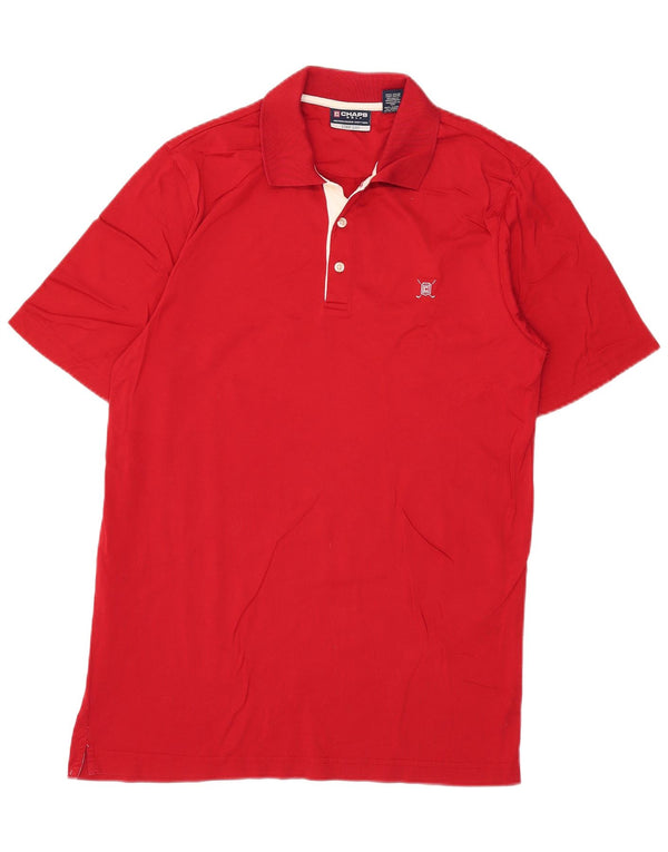 Chaps Mens Golf Polo Shirt Small Red Cotton