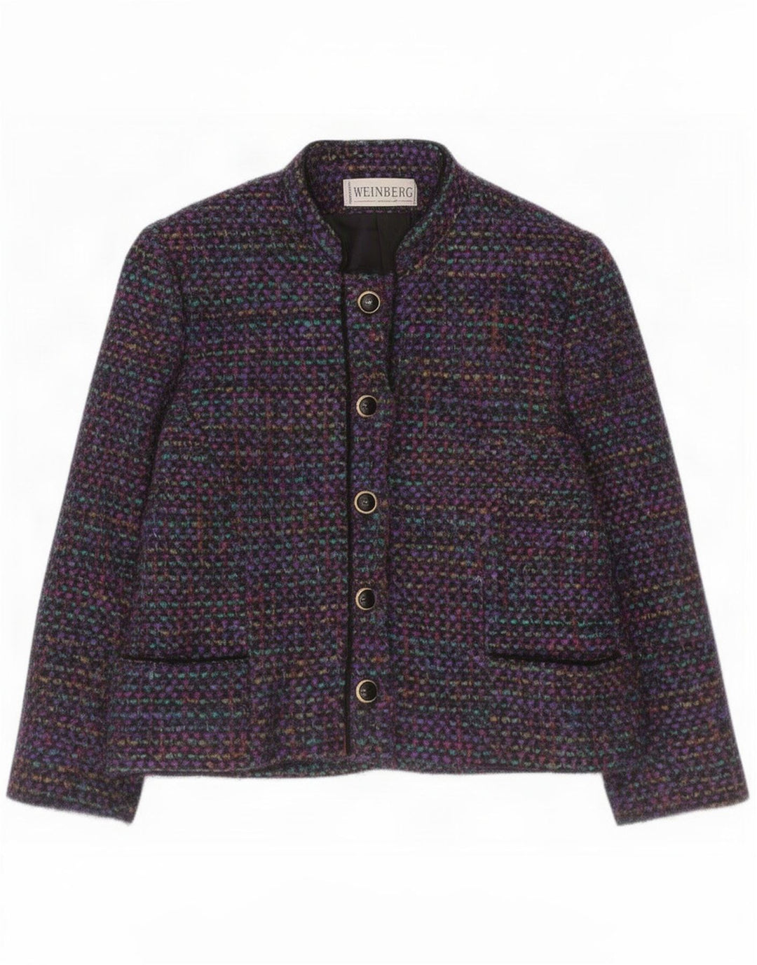 Weinberg Chaqueta Blazer de 5 Botones para Mujer UK 10 Small Multicolor Moteada