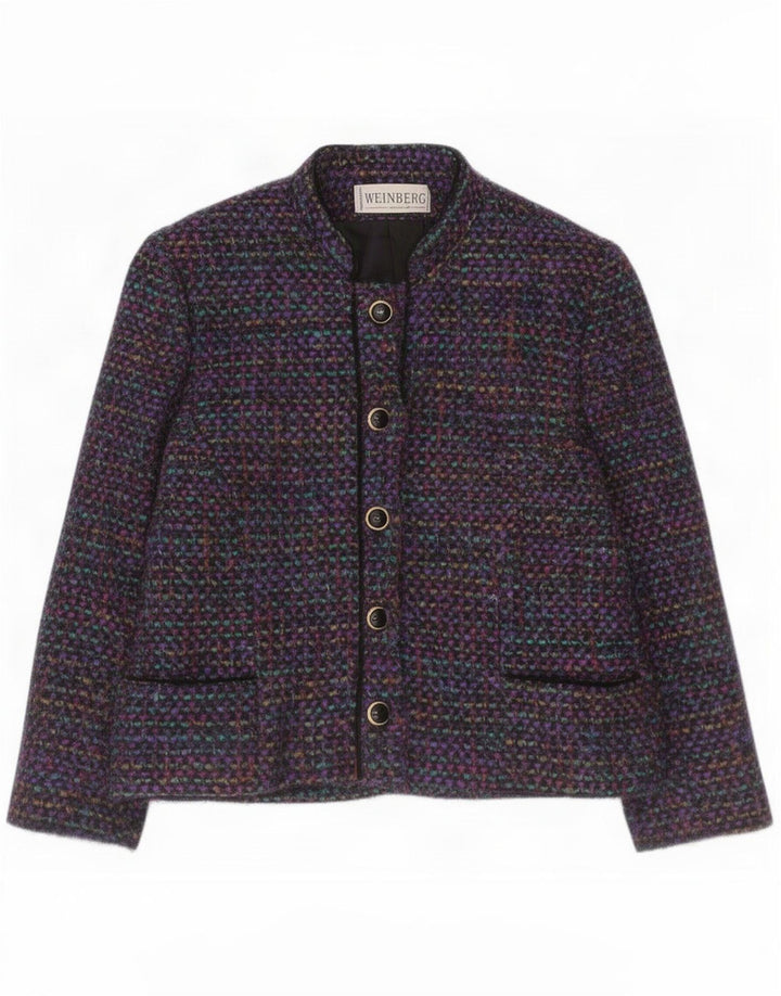 Weinberg Chaqueta Blazer de 5 Botones para Mujer UK 10 Small Multicolor Moteada