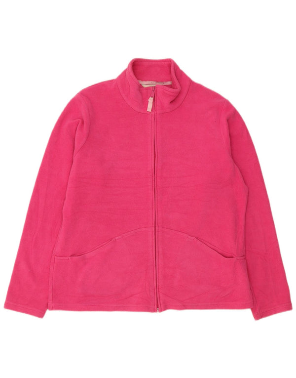 Marks & Spencer Chaqueta polar para mujer UK 40 XL Poliéster rosa